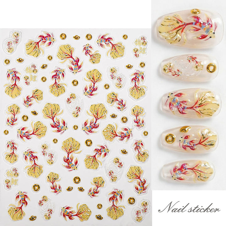 Goldfish Nail Art Stickers