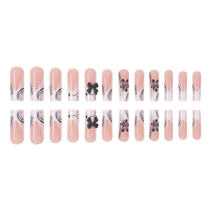 Artistic Long Press-On Nail Art Set Kalsten