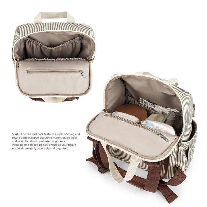 Multifunctional diaper backpack with integrated changing mat Kalsten