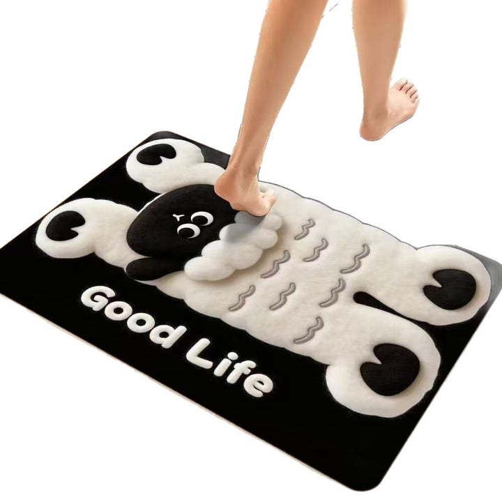 Plush Dog-Themed Kalsten Bath Mat