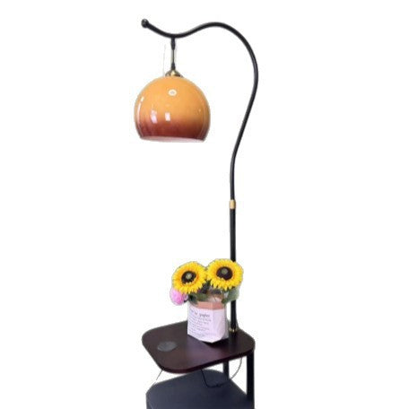 Modern Floor Lamp with Integrated Side Table