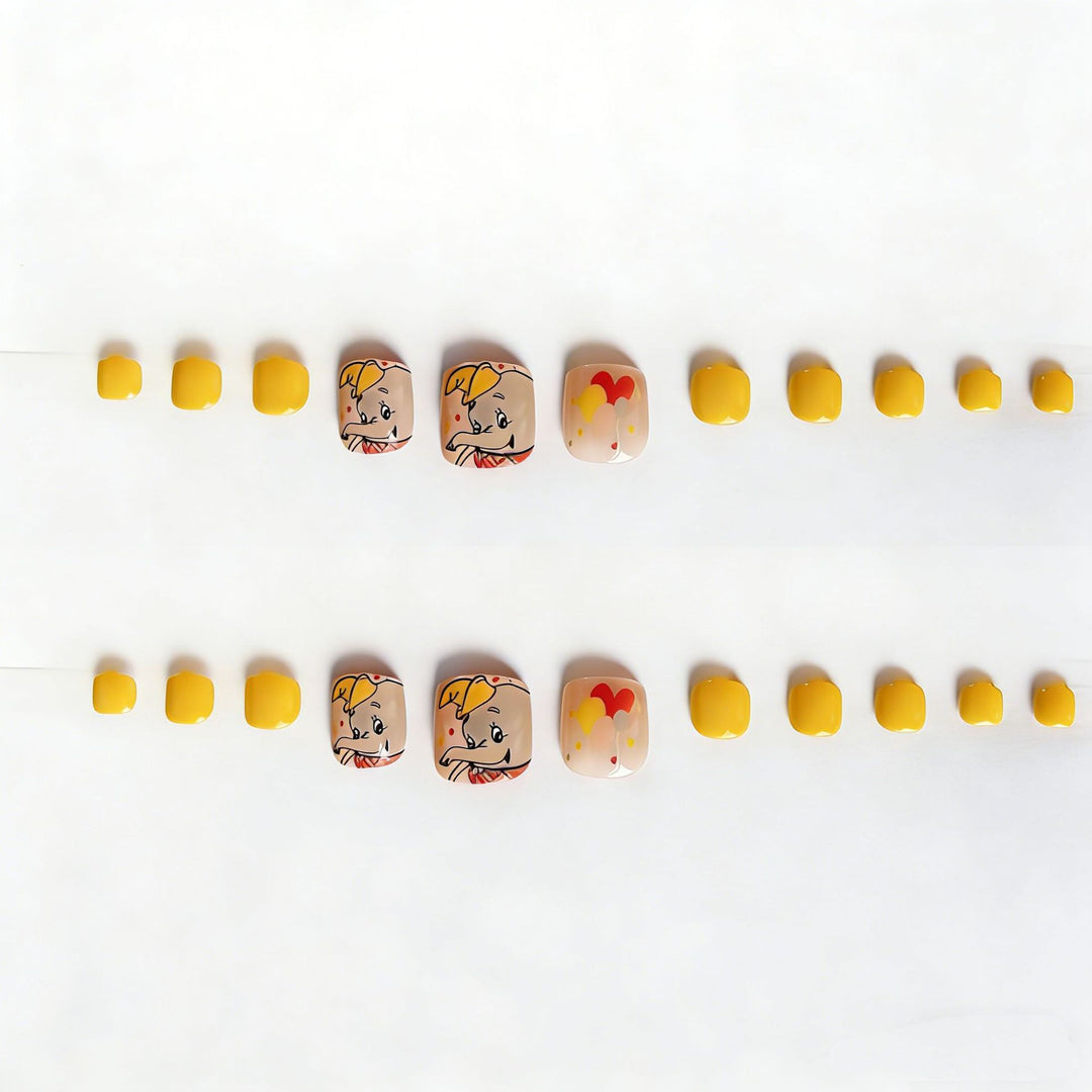 Fun Cartoon-Themed Press-On Nail Art Set