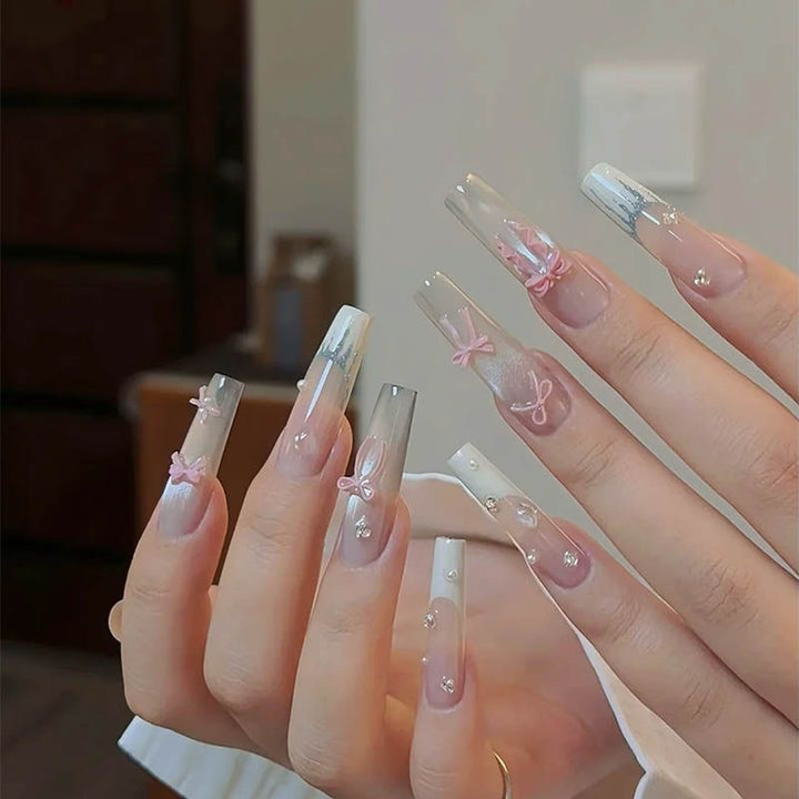 Artistic Long Stiletto Nail Art Extensions