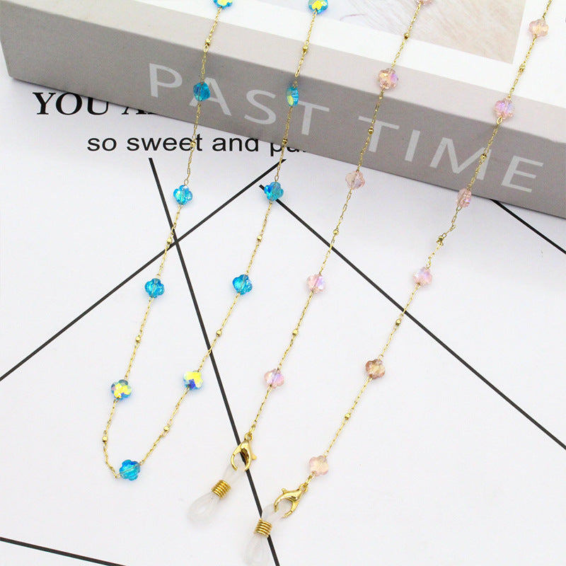 Elegant Crystal-Designed Eyewear Chain Kalsten