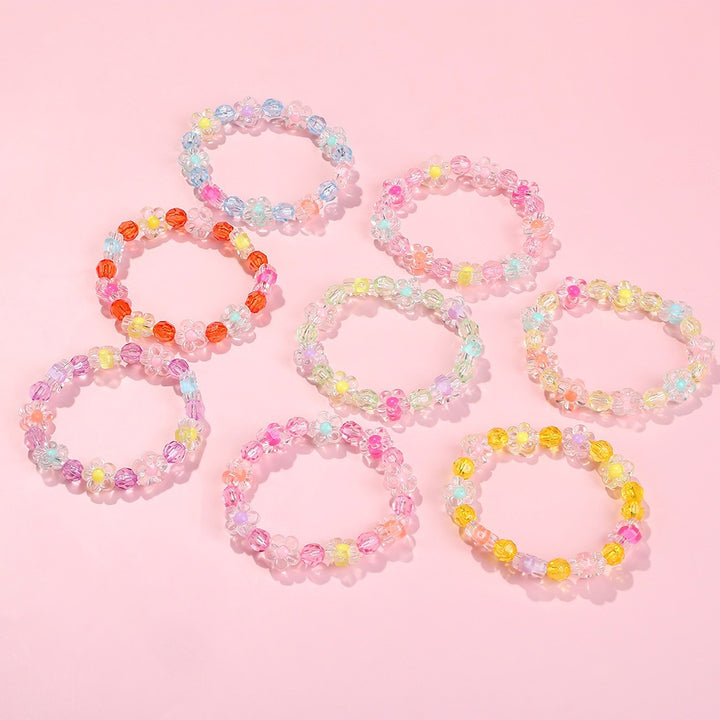 Friendship bracelet with colorful flower motifs Kalsten