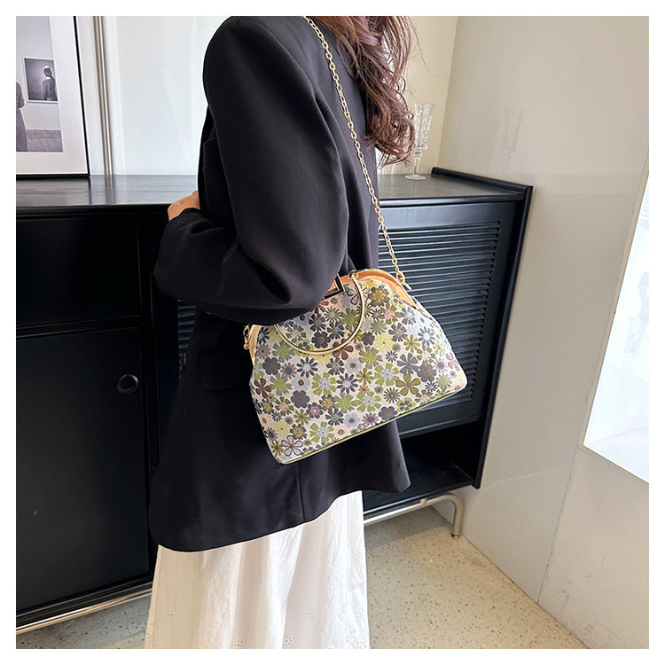 Floral Embroidered Evening Handbag