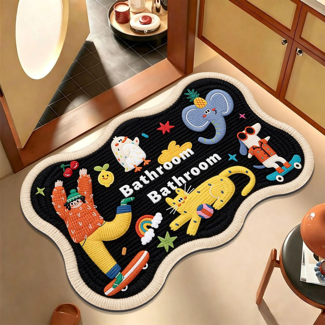 Playful Dog-Themed Area Mat