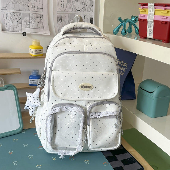 Cute Decorative Polka Dot School Backpack Kalsten