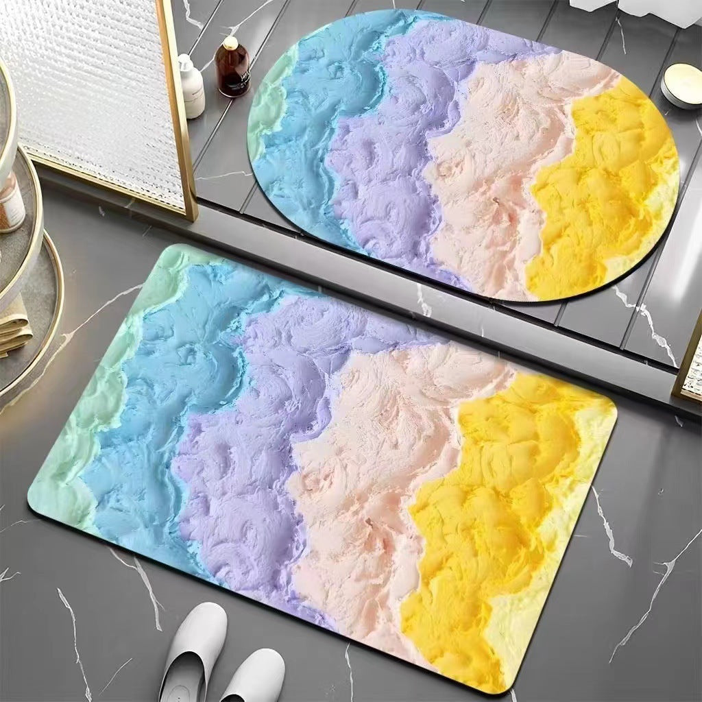 Floral Patterned Bath Mat Kalsten