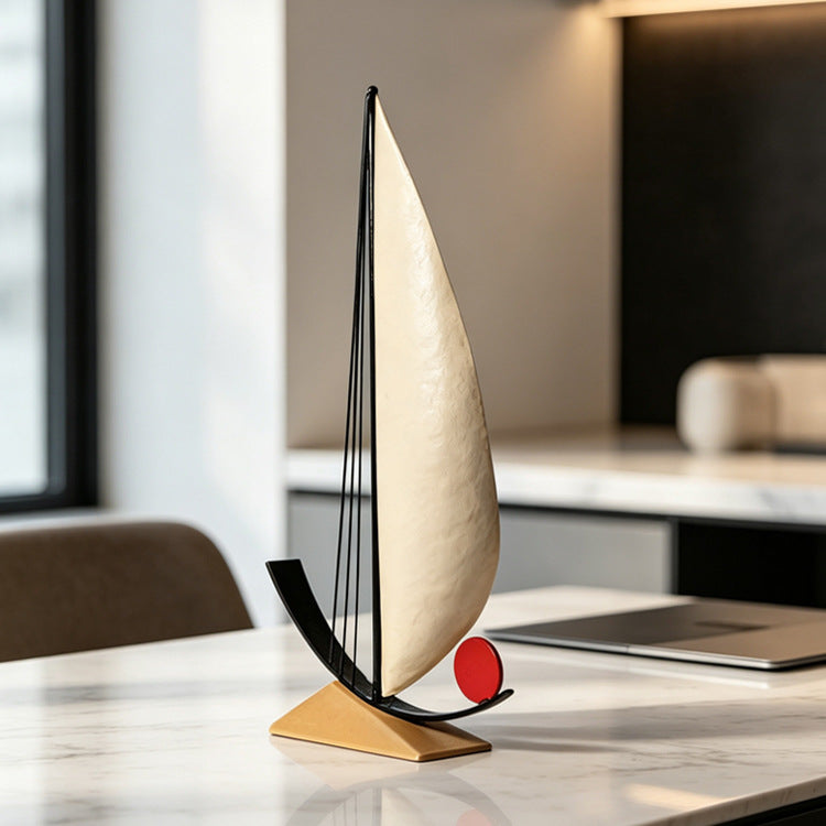 Contemporary Nautical-Inspired Decorative Sculpture