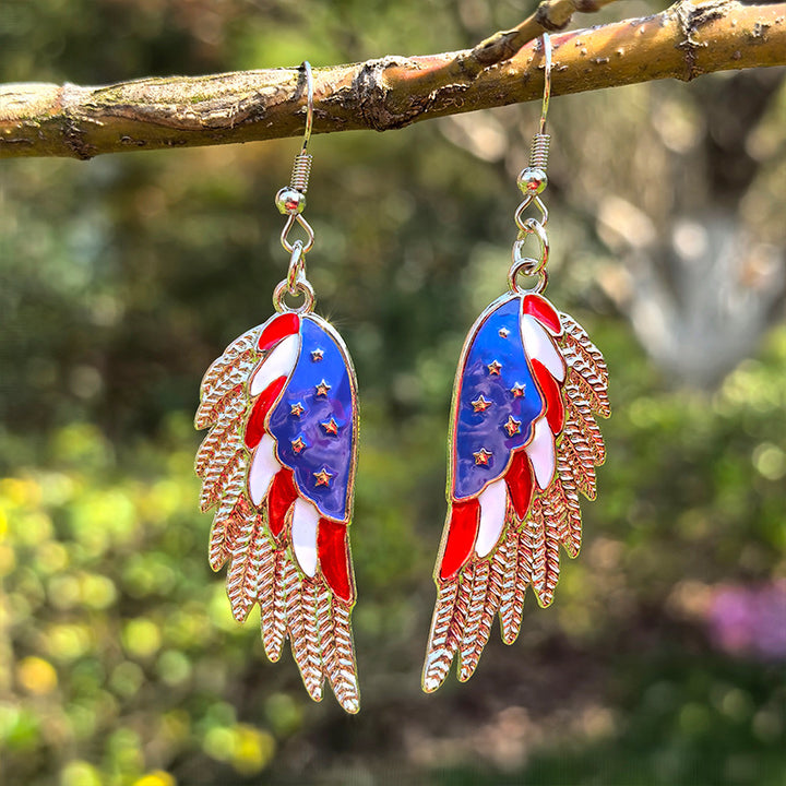 Women's eye-catching star enamel earrings with crystal embellishments and hook clasp Kalsten