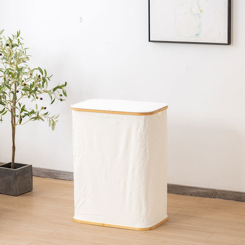 High-quality laundry container with practical and modern bamboo lid Kalsten