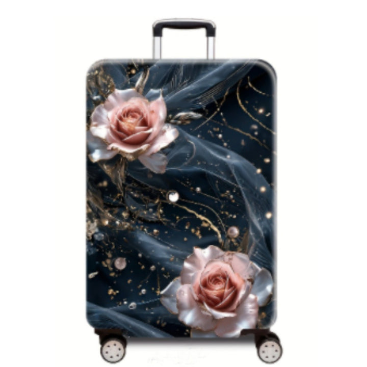 Women's hard-shell travel suitcase with elegant lotus design Kalsten