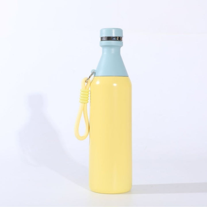 Ladies insulated stainless steel drinking bottle with practical carrying handle Kalsten