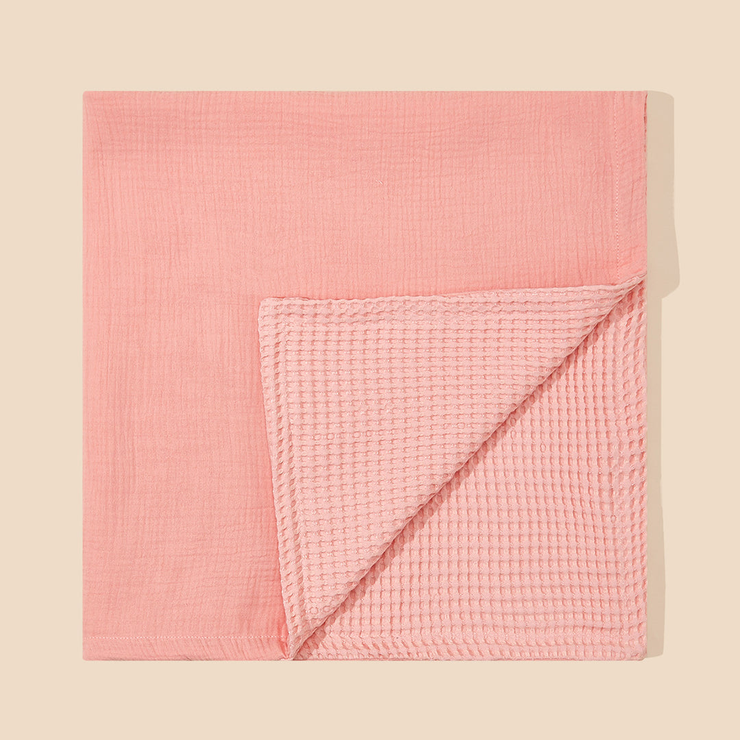 Dual-Textured Muslin Baby Blanket kalsten
