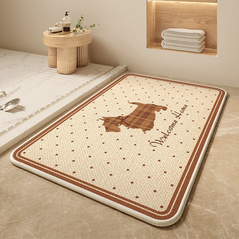 Cartoon Dog-Themed Bath Mat Kalsten