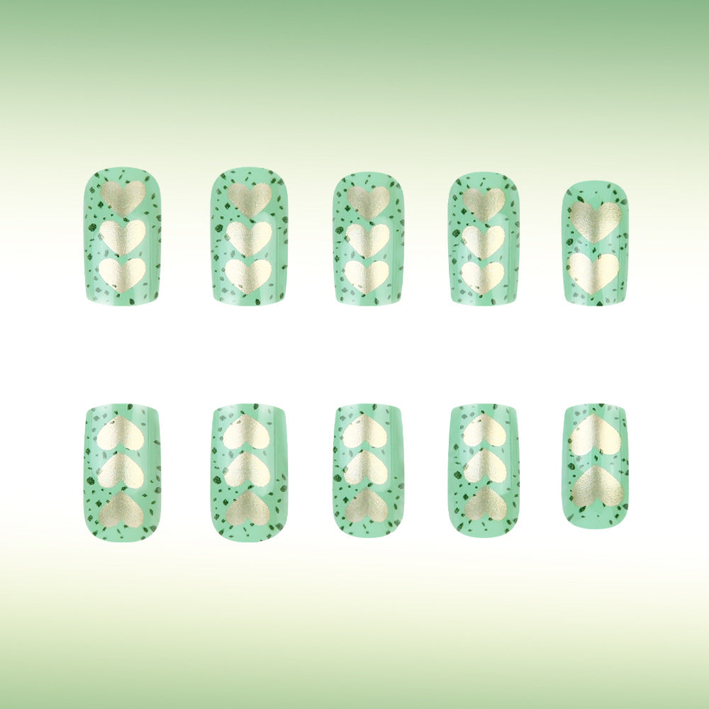 Artistic Heart-Embellished Nail Art Set Kalsten