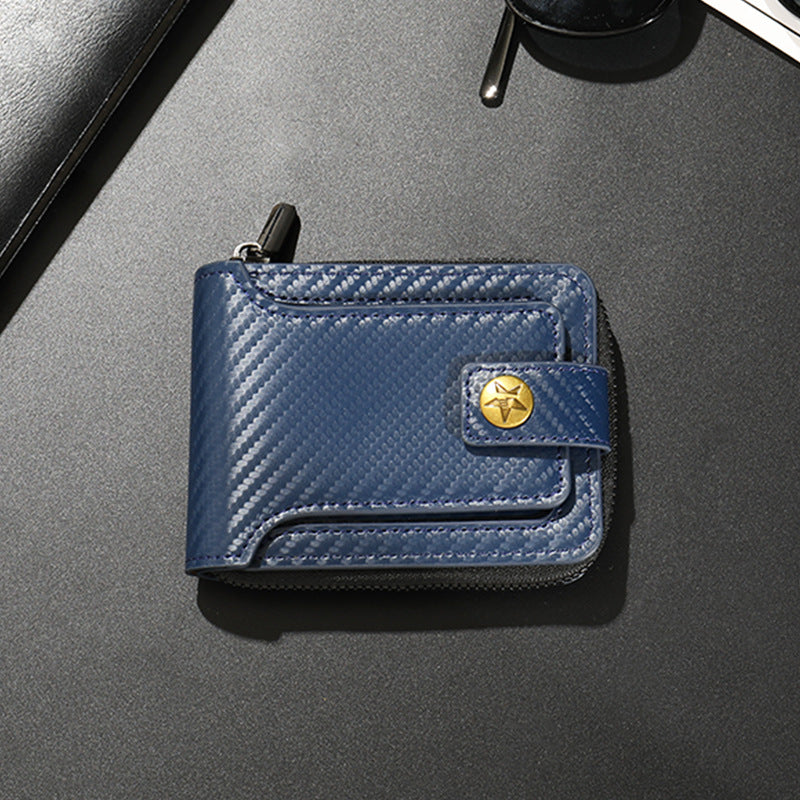 Compact Carbon Fiber Zip Wallet Kalsten