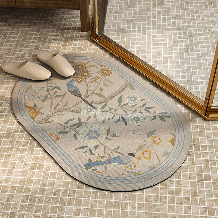 Ornate Floral Shower Mat Kalsten