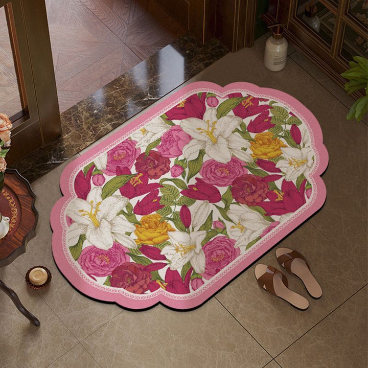 Floral Decorative Bath Mat Kalsten
