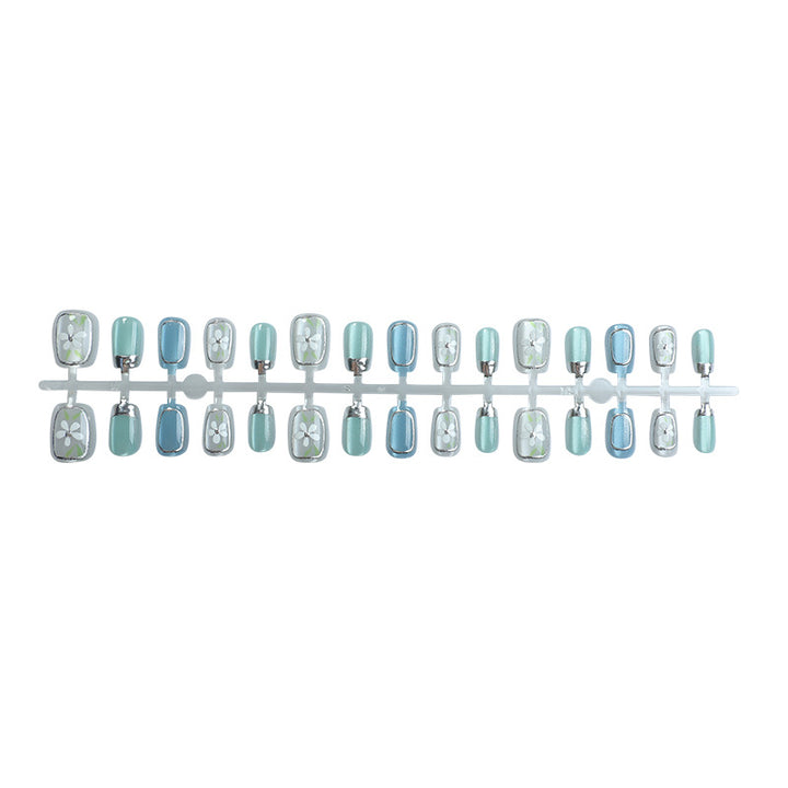 Premium Floral-Embellished Press-On Nail Set