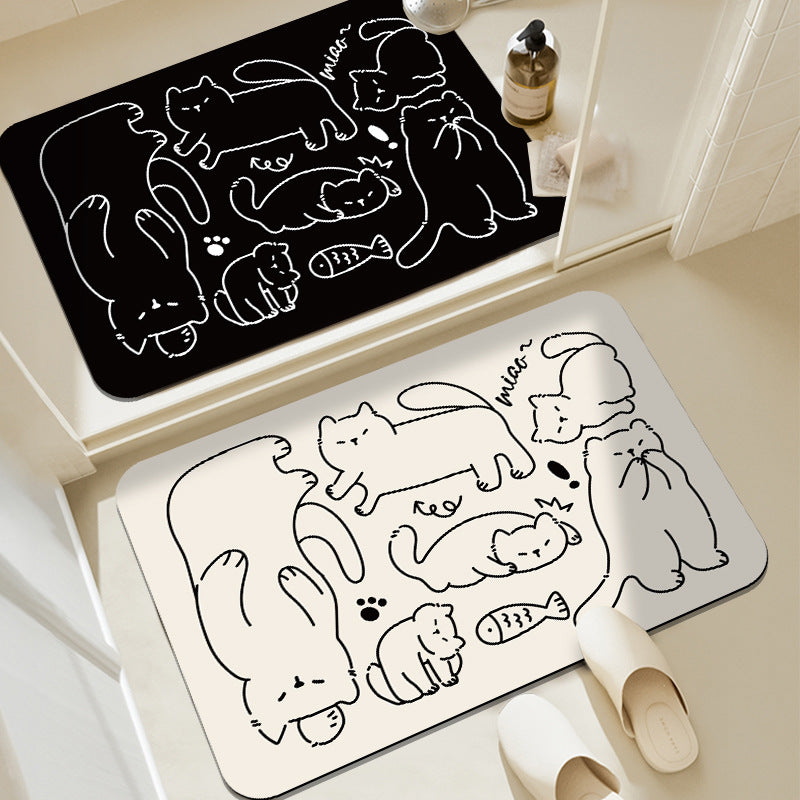 Decorative Bunny-Themed Area Mat