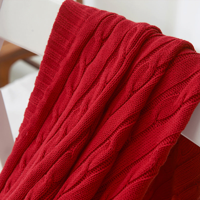 Cable Knit Throw Blanket