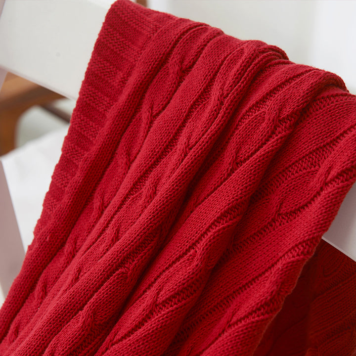 Cable Knit Throw Blanket