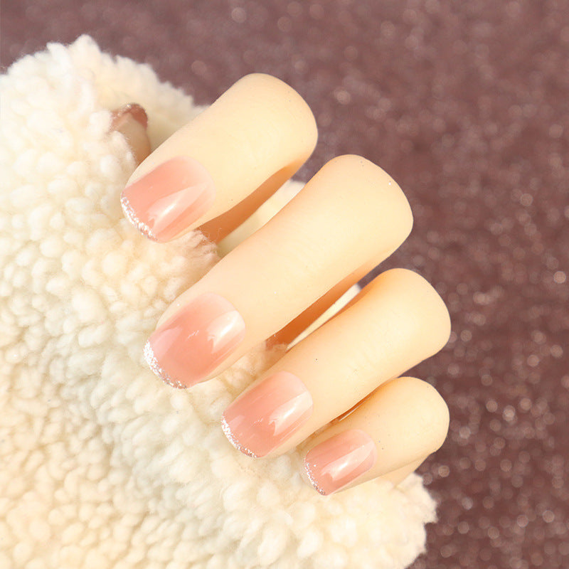 Elegant Glossy Press-On Nail Art Set