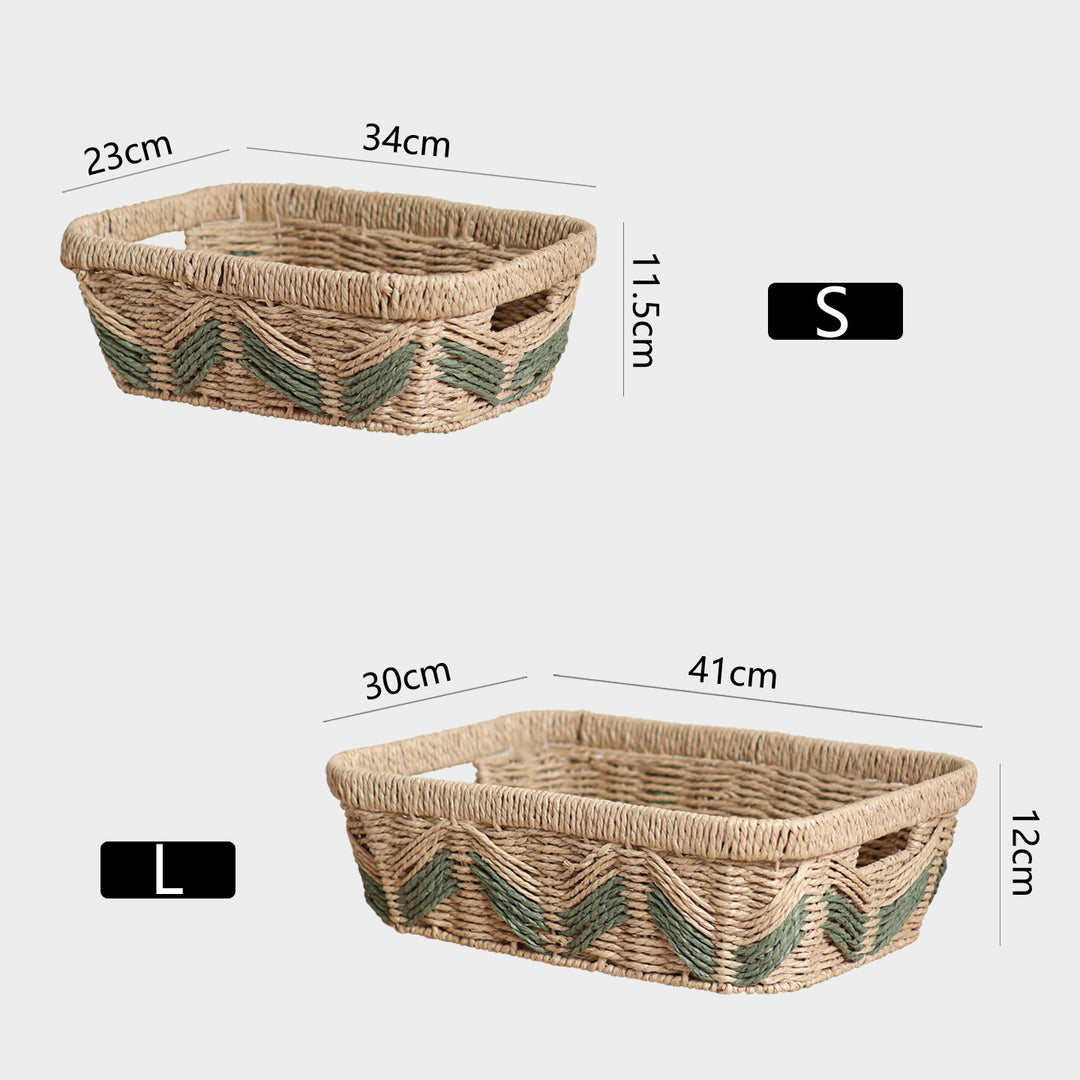 Handmade storage basket with decorative pattern Kalsten