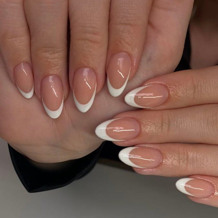 French Tip Gel Nail Art Extensions