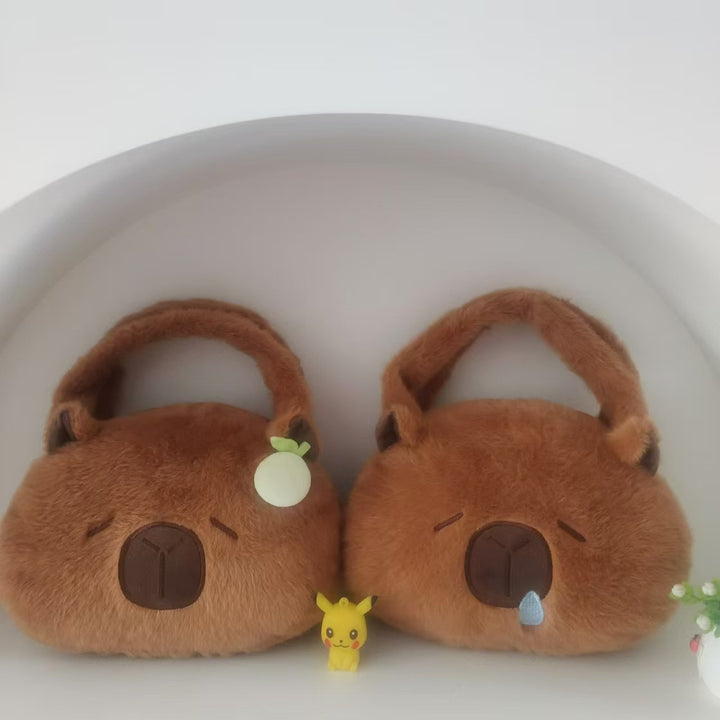Plush Shoulder Bag with Cute Animal Motif Kalsten