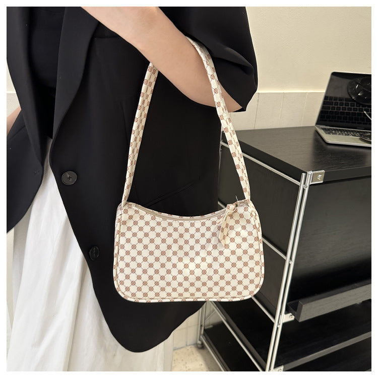 Stylish Checkered Shoulder Bag