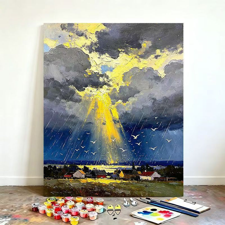 Scenic Rainbow Landscape Paint by Numbers Kit Kalsten