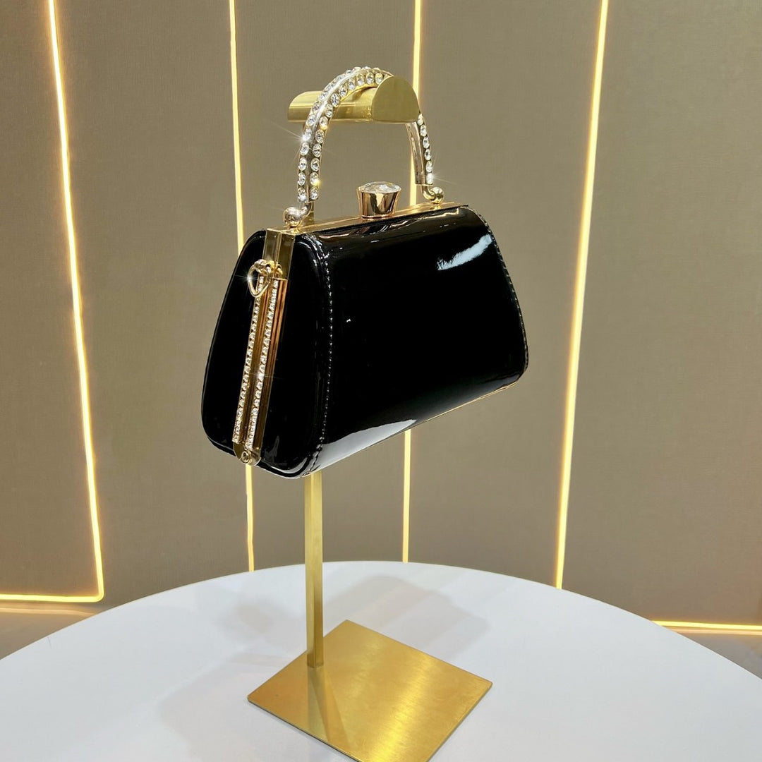 Elegant Patent Leather Evening Handbag