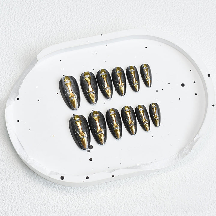 Metallic Decorative Press-On Nail Tips Kalsten