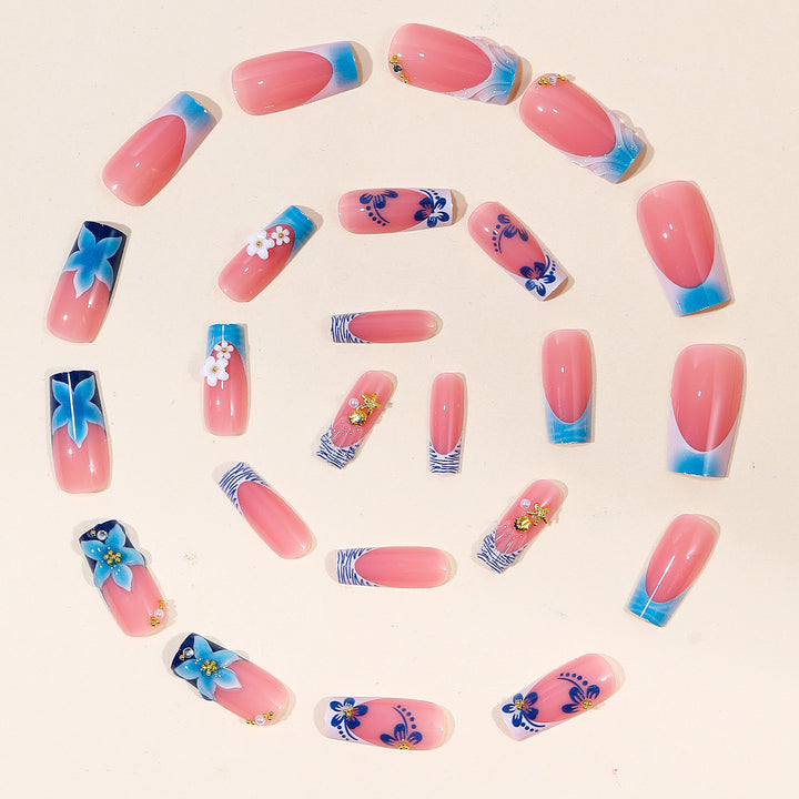 Tropical Floral 3D Nail Art Extensions Kalsten