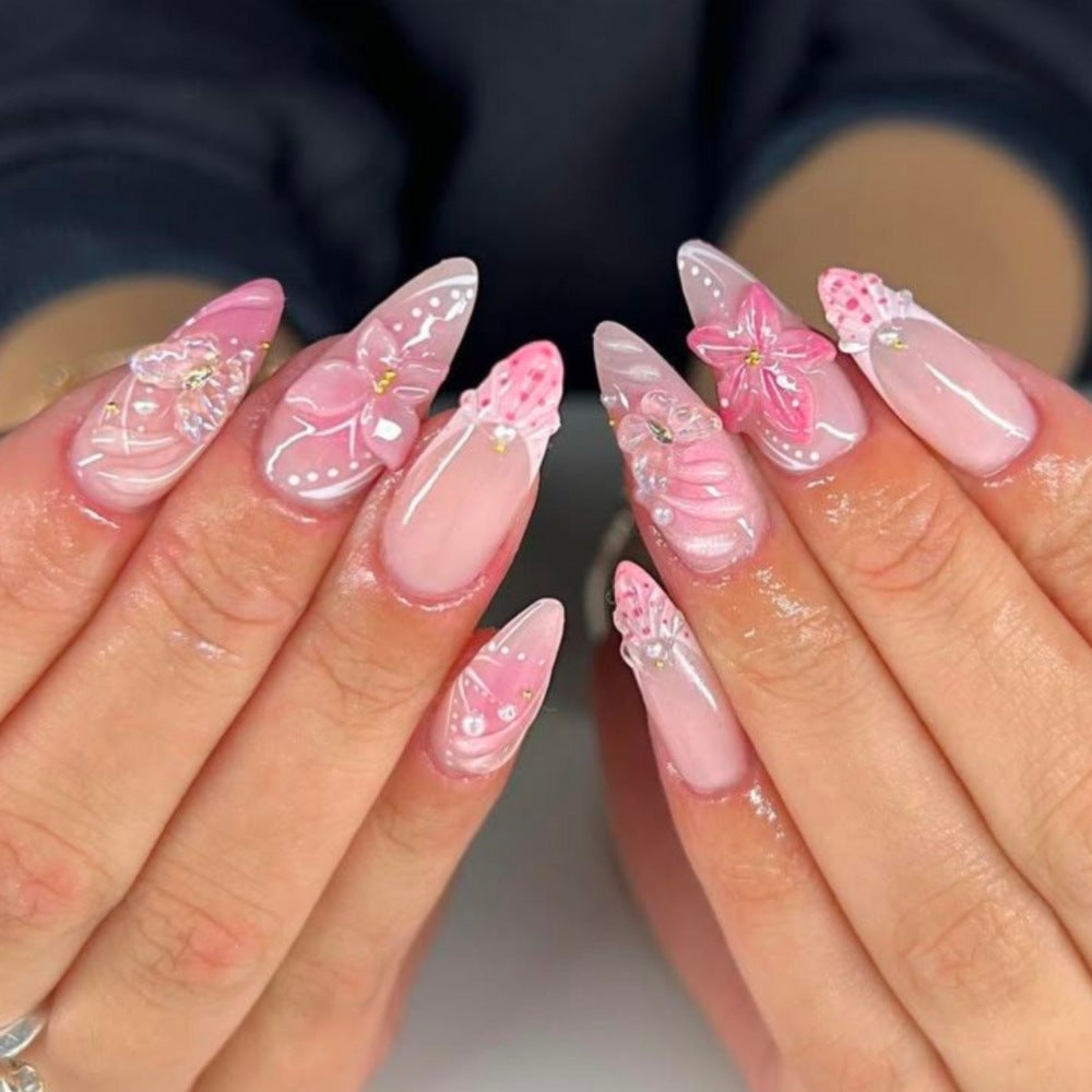 Fancy Decorative Acrylic Nail Set
