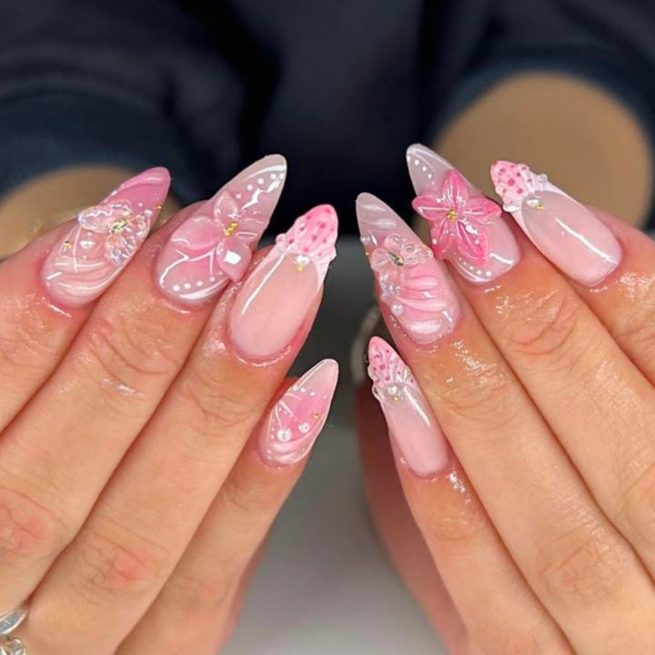 Fancy Decorative Acrylic Nail Set