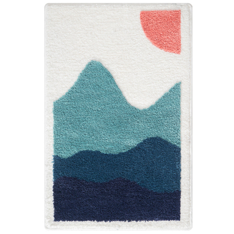 Artistic Sunset Pattern Bath Mat