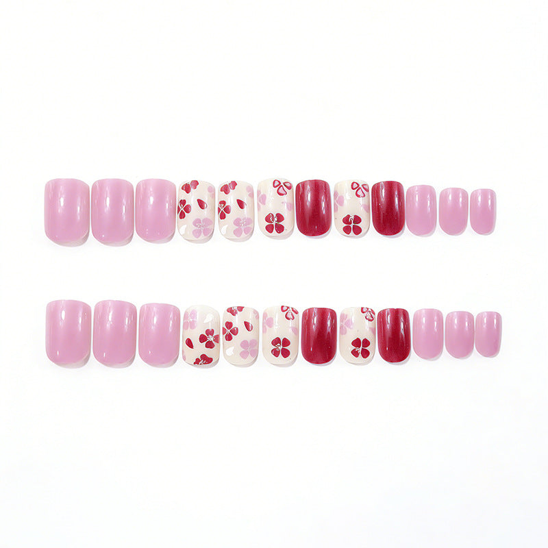 Floral Decorative Gel Nail Extensions Kalsten
