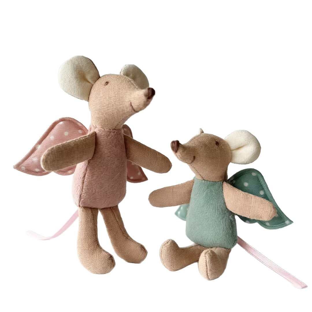 Miniature Linen Mouse Comforter Plush Keyring