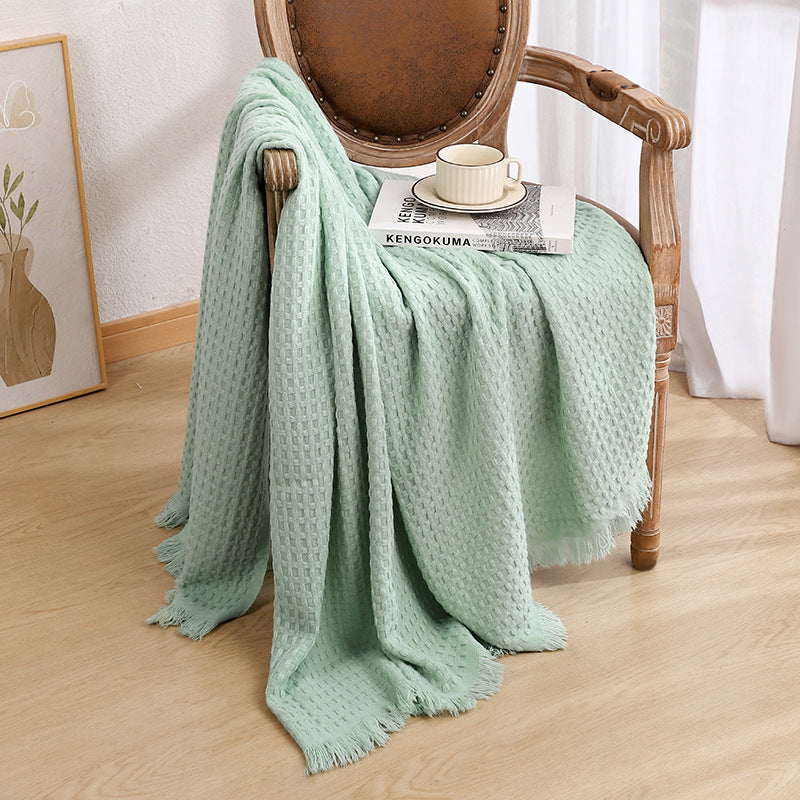 Luxurious Textured Knit Throw Blanket Kalsten