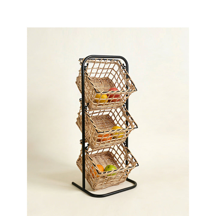 Modern storage basket with multiple shelves Kalsten