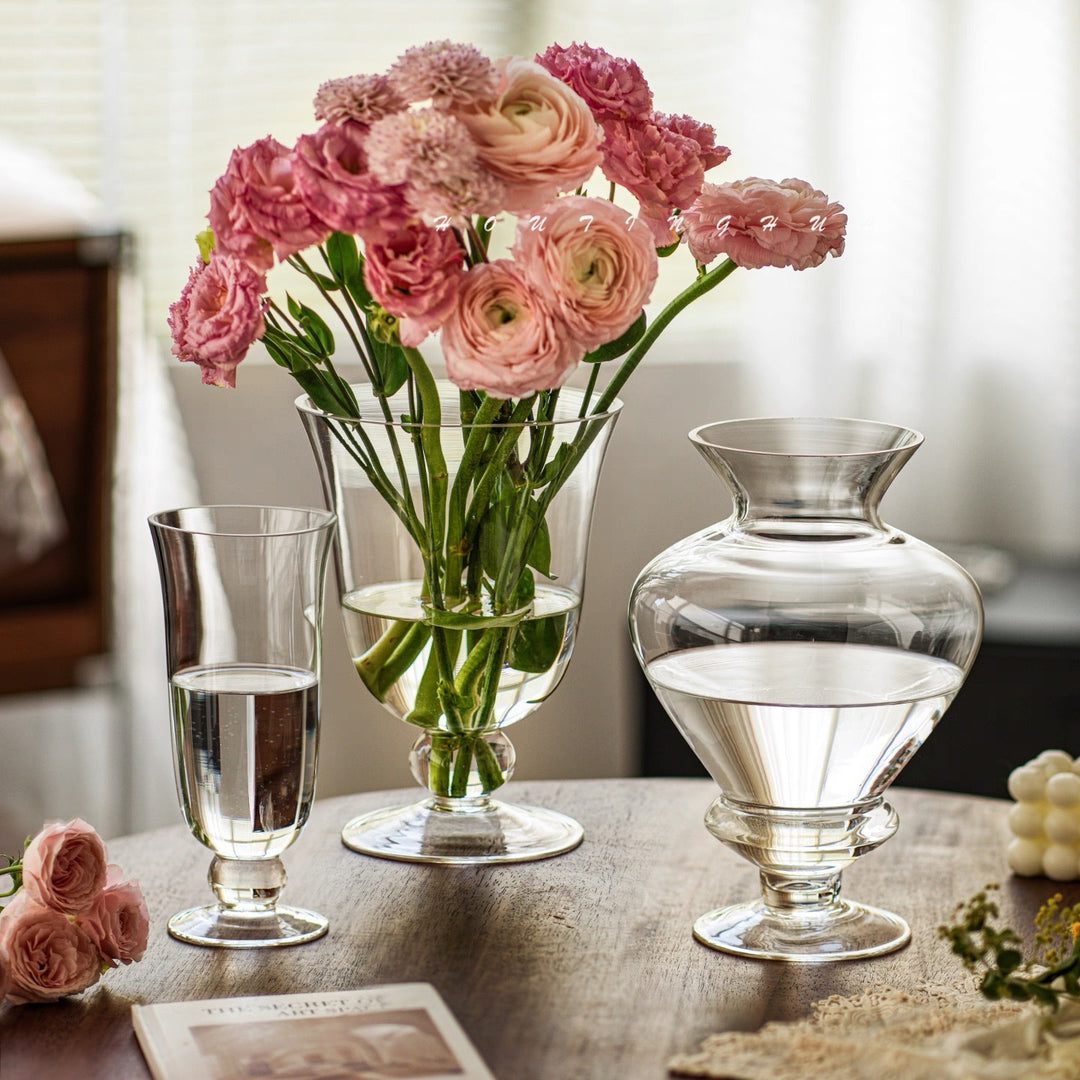 Tall Vintage-Inspired Stemmed Goblet with Pedestal Base Kalsten