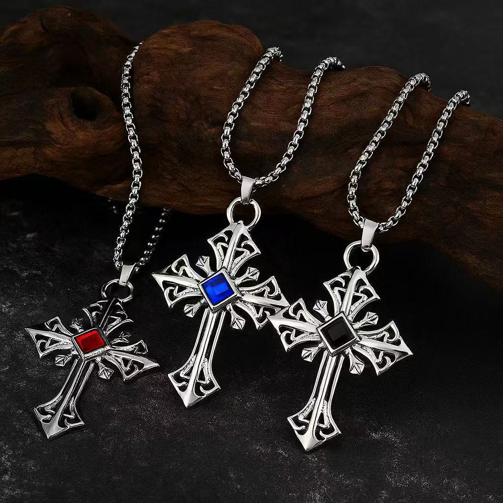 Gothic Cross Pendant Necklace Kalsten