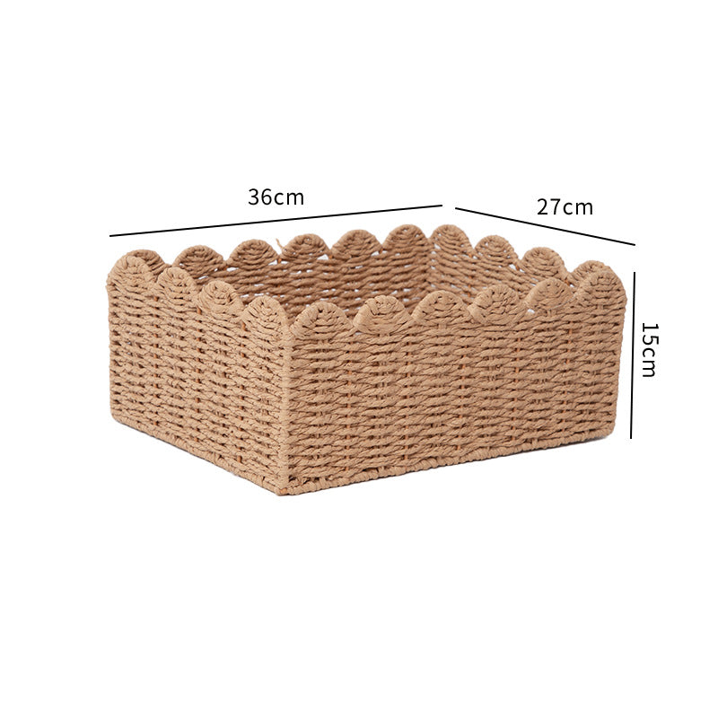Handwoven storage basket with playful design Kalsten