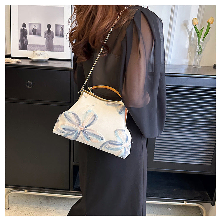 Embroidered Floral Handbag