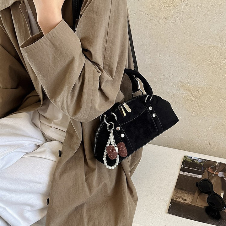 Structured Suede Handbag