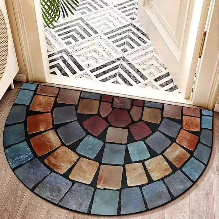 Floral Themed Welcome Mat Kalsten
